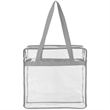 Clear Stadium PVC Transparent Shopping Tote Bag | https://www.bestnamebadges.com