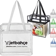 Clear Stadium PVC Transparent Shopping Tote Bag | https://www.bestnamebadges.com