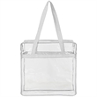Clear Stadium PVC Transparent Shopping Tote Bag | https://www.bestnamebadges.com