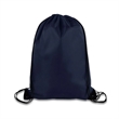 Polyester Drawstring Backpack With Leather Trim 14" x 18" | https://www.bestnamebadges.com