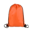 Polyester Drawstring Backpack With Leather Trim 14" x 18" | https://www.bestnamebadges.com