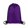Polyester Drawstring Backpack With Leather Trim 14" x 18" | https://www.bestnamebadges.com