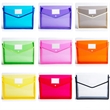 A4 Expandable Envelopes Plastic Document Folder with Button | https://www.bestnamebadges.com