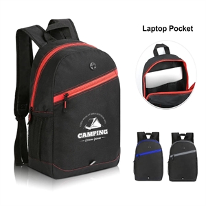Custom School Backpack With Color Zipper Stripe