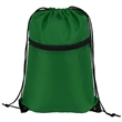 Sports Drawstring Backpack With Zipper Pocket | https://www.bestnamebadges.com