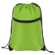 Sports Drawstring Backpack With Zipper Pocket | https://www.bestnamebadges.com