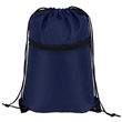 Sports Drawstring Backpack With Zipper Pocket | https://www.bestnamebadges.com