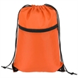 Sports Drawstring Backpack With Zipper Pocket | https://www.bestnamebadges.com