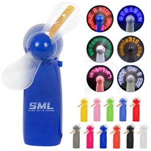 Message Editable Mini Flash LED Fan