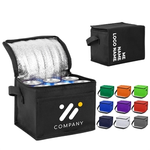 6 Can Insulated Non Woven Cooler Bag (8" x 6" x 6")