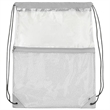 Clear PVC Drawstring Bag w/ Mesh Pocket (13.5" x 17") | https://www.bestnamebadges.com
