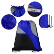 Tri-Color Sports Drawstring Backpack ( 14" X 16.5" ) | https://www.bestnamebadges.com