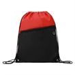Two Tone Drawstring Backpack With Front Zipper Pocket | https://www.bestnamebadges.com