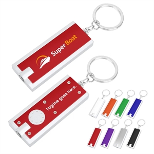 LED Flashlight With Swivel Key Chain