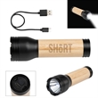 Bamboo Rechargeable LED Flashlight | https://www.bestnamebadges.com