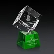 Burrill 3D Award on Robson Base - Green | https://www.bestnamebadges.com