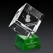 Burrill 3D Award on Robson Base - Green | https://www.bestnamebadges.com