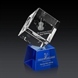 Burrill 3D Award on Robson Base - Blue | https://www.bestnamebadges.com