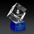 Burrill 3D Award on Robson Base - Blue | https://www.bestnamebadges.com