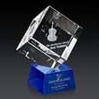Burrill 3D Award on Robson Base - Blue | https://www.bestnamebadges.com