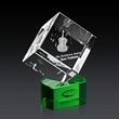 Burrill 3D Award on Paragon Base - Green | https://www.bestnamebadges.com