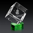Burrill 3D Award on Paragon Base - Green | https://www.bestnamebadges.com