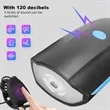 USB Rechargeable Bike Front Light with Horn | https://www.bestnamebadges.com