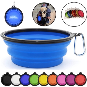 34oz Portable Collapsible Pet Bowl Carabiner Clip