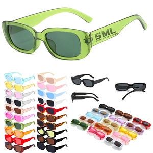 Vintage Square Eyewear Retro Trendy Wide Frame Sunglasses