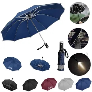 Portable Folding Luminous Strip Inverted Umbrella