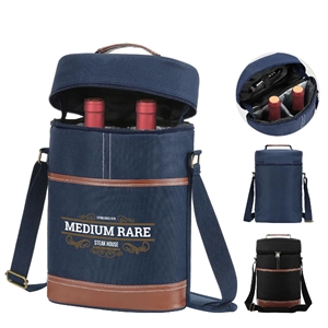 Insulated Double Wine Bottle Cooler Bag