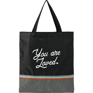 Rainbow RPET Convention Tote | https://www.bestnamebadges.com