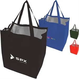 Non-Woven Insulated zipper Grocery Tote Bag (13