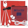 TechMesh Hang Tunes Mobile Charging Kit with Earbuds & Cable | https://www.bestnamebadges.com
