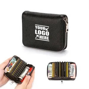 RFID Blocking Leather Credit Card Case