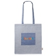Recycled Striped Cotton Tote Bags | https://www.bestnamebadges.com