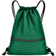 Football Shape Fabric Large Drawstring W/ Zipper (15"x18") | https://www.bestnamebadges.com