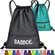 Football Shape Fabric Large Drawstring W/ Zipper (15"x18") | https://www.bestnamebadges.com