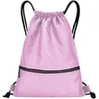 Football Shape Fabric Large Drawstring W/ Zipper (15"x18") | https://www.bestnamebadges.com