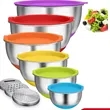 Mixing Bowls with Lids 5 Pieces Set | https://www.bestnamebadges.com
