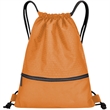 Football Shape Fabric Drawstring Bag W/ Zipper | https://www.bestnamebadges.com