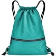 Football Shape Fabric Drawstring Bag W/ Zipper | https://www.bestnamebadges.com