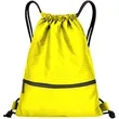 Football Shape Fabric Drawstring Bag W/ Zipper | https://www.bestnamebadges.com
