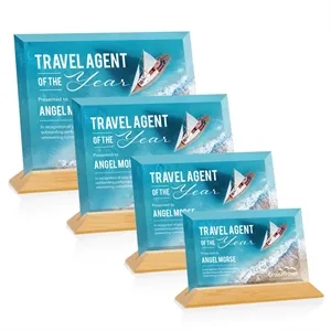 Embassy VividPrint™ Award - Starfire/Bamboo (Horiz) | https://www.bestnamebadges.com