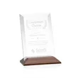 Embassy Award - Starfire/Walnut (Vert) | https://www.bestnamebadges.com