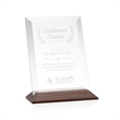 Embassy Award - Starfire/Walnut (Vert) | https://www.bestnamebadges.com