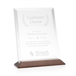 Embassy Award - Starfire/Walnut (Vert) | https://www.bestnamebadges.com
