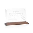 Embassy Award - Starfire/Walnut (Horiz) | https://www.bestnamebadges.com