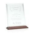 Embassy Award - Jade/Walnut (Vert) | https://www.bestnamebadges.com