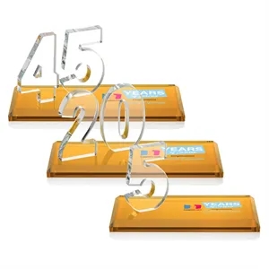 Northam Anniversary VividPrint™ Award - Amber | https://www.bestnamebadges.com